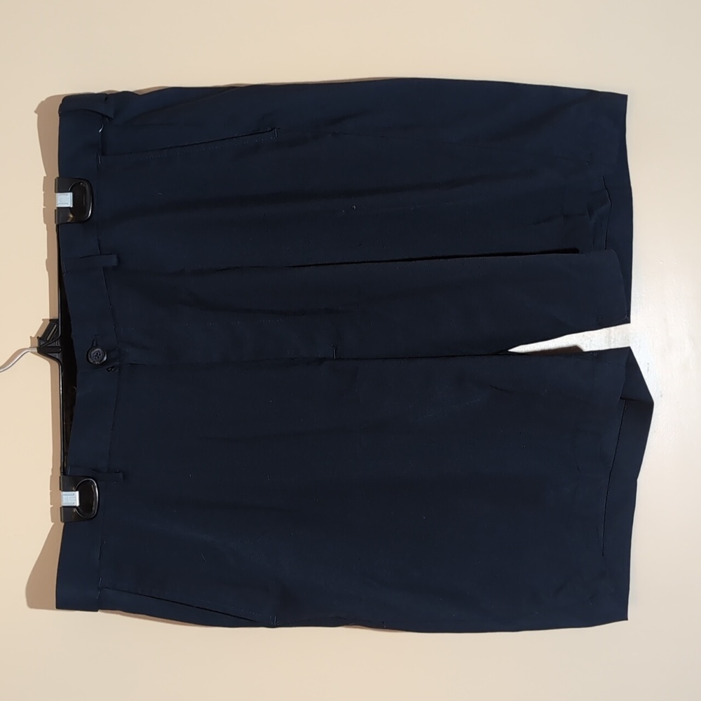Savane| Blue Dress Shorts Zippered Up With Side and Back Pockets